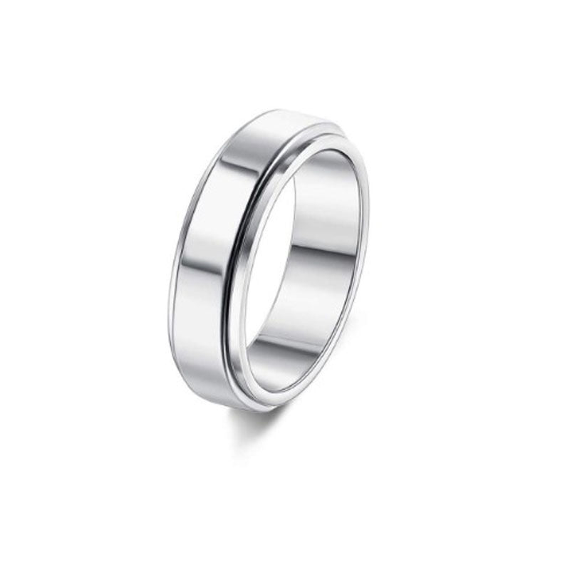 Anillo giratorio de acero inoxidable Luna Estrellas Alivia la ansiedad