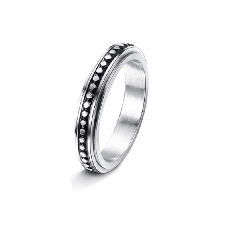 Anillo giratorio de acero inoxidable Luna Estrellas Alivia la ansiedad