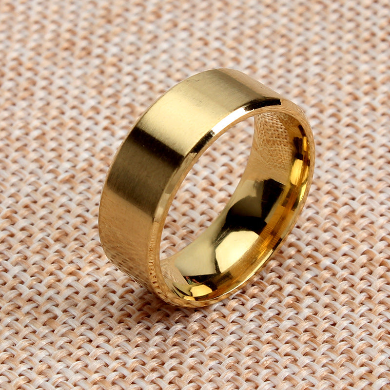 Anillo biselado cepillado de cara ancha y dominante