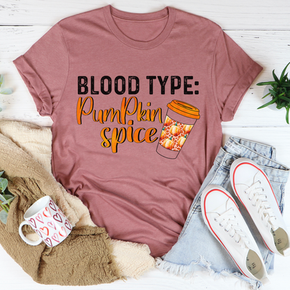 Blood Type Pumpkin Spice T-Shirt-2