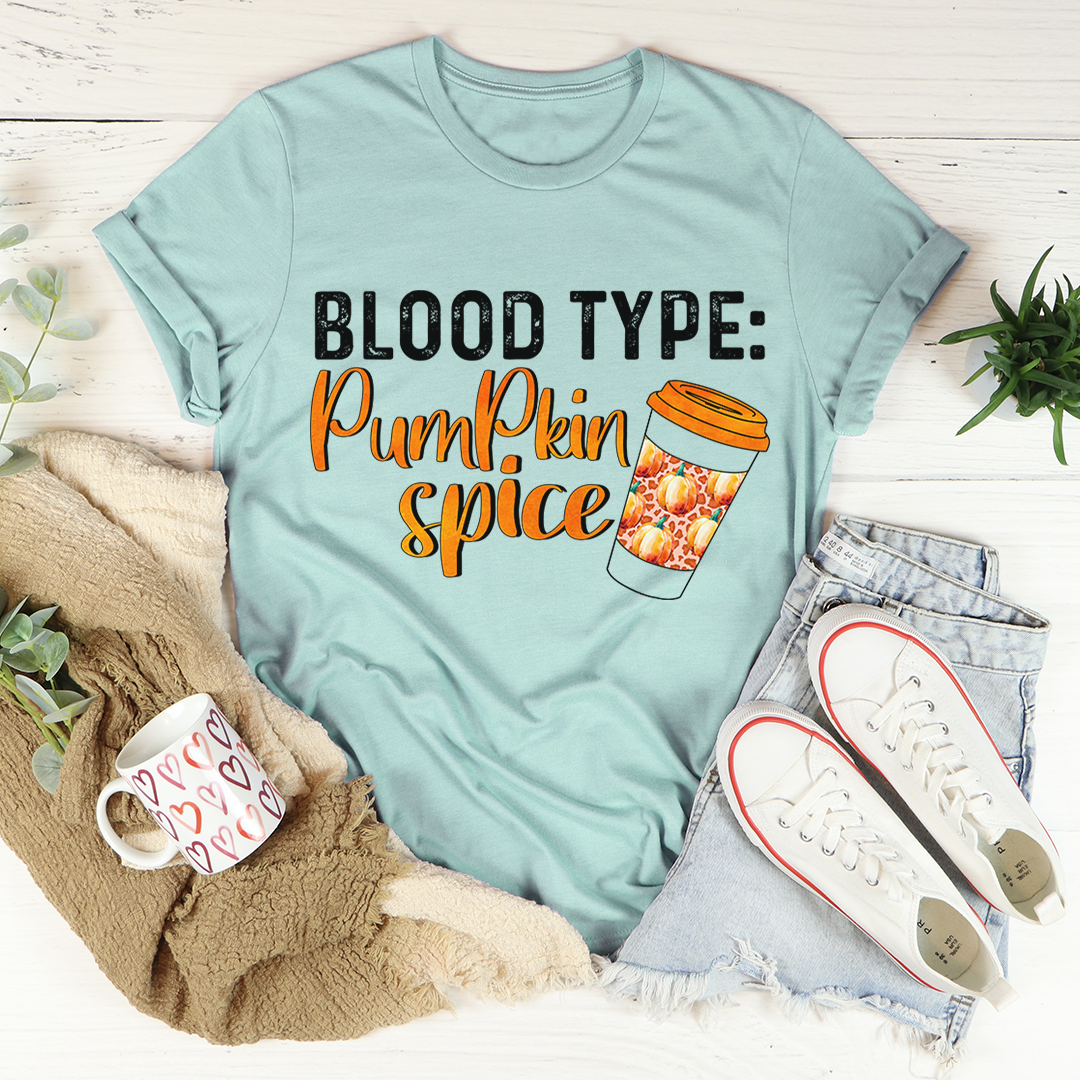 Blood Type Pumpkin Spice T-Shirt-1