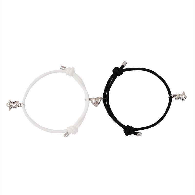 Bracelet magnétique Amour Petit Dinosaure en alliage