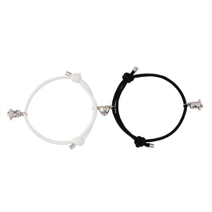 Bracelet magnétique Amour Petit Dinosaure en alliage