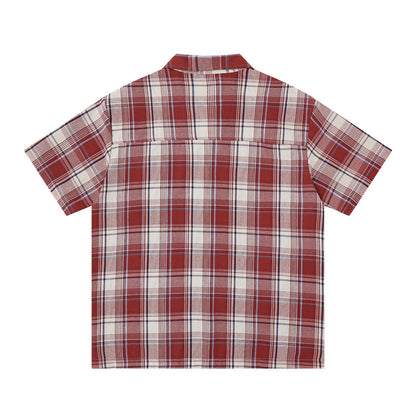 Camisa de cuadros de manga corta