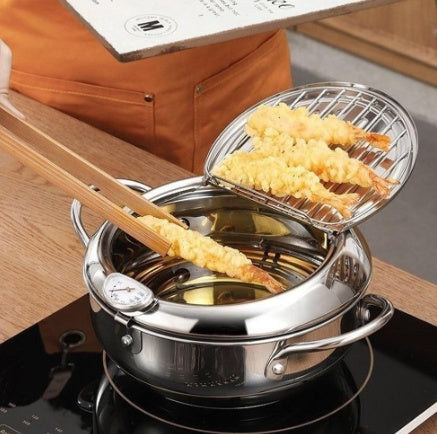 Panier de friture télescopique pliant en acier inoxydable, panier à frites, outil de cuisine pour dégraisser