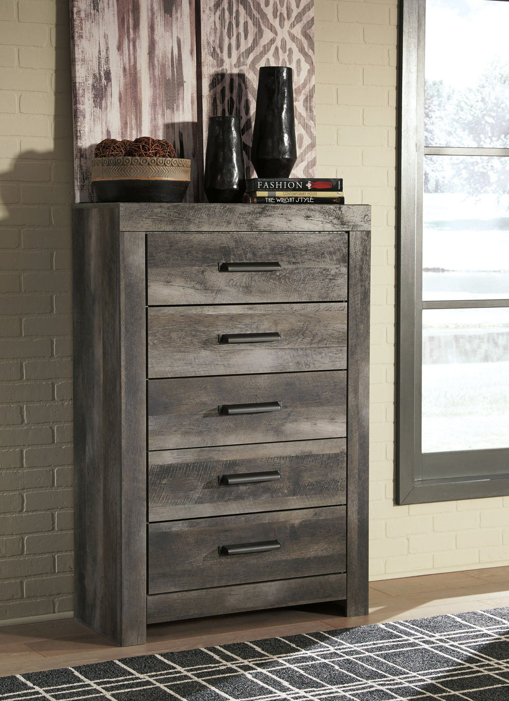 Wynnlow - Five Drawer Chest - Gray-1