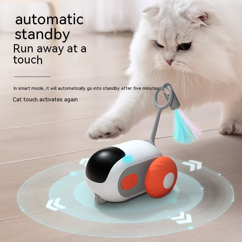 Coche Teledirigido Interactivo para Gatos Juguete Carga USB Persecución Automática Teledirigido Inteligente Coche Interactivo para Gatos Productos para Mascotas