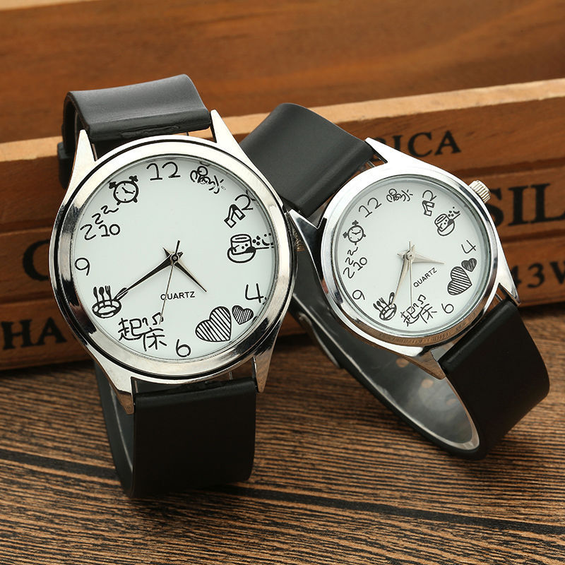 Reloj de cuarzo sencillo e informal para comer y beber