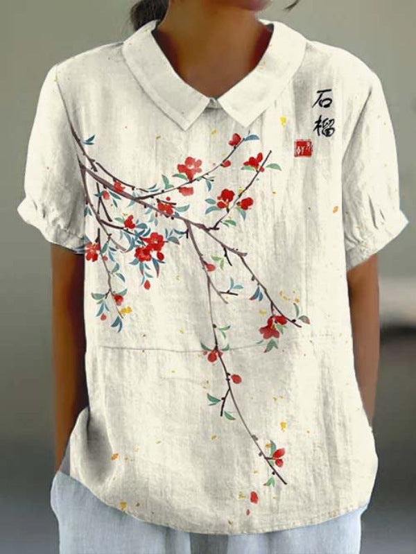 Camiseta de manga corta para mujer, con diseño retro creativo