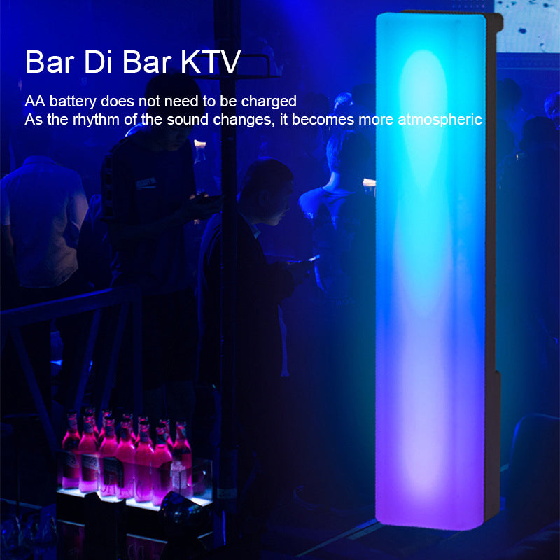 Lámpara de ambiente de mesa RGB 3D con captación de luz, colorida, activada por voz y música, luz rítmica, decoración para el hogar para juegos de PC, para regalos de Navidad
