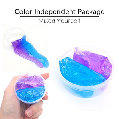 Slime boue de cristal multicolore dégradé, assorti aux couleurs