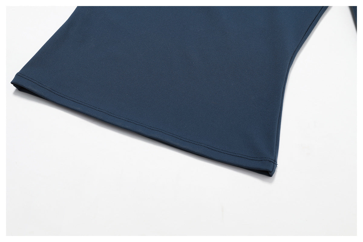 Top de manga larga ajustado para mujer, moda yoga, ropa deportiva de fitness para mujer