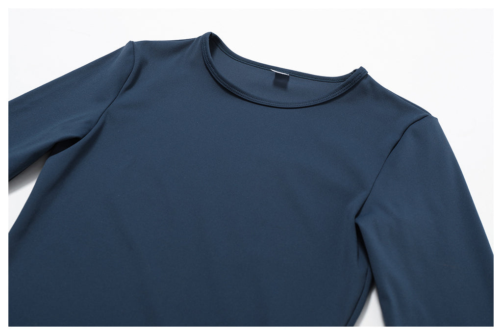 Top de manga larga ajustado para mujer, moda yoga, ropa deportiva de fitness para mujer