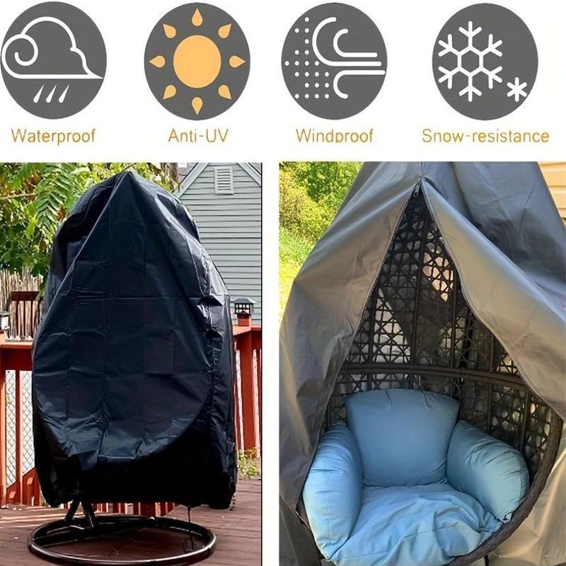 Heavy-Duty Hanging Egg Chair Cover with Zipper Closure-4