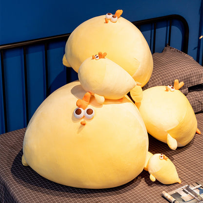Poupée Poulet Fille Allongée Dormant Confort Câlin Peluches