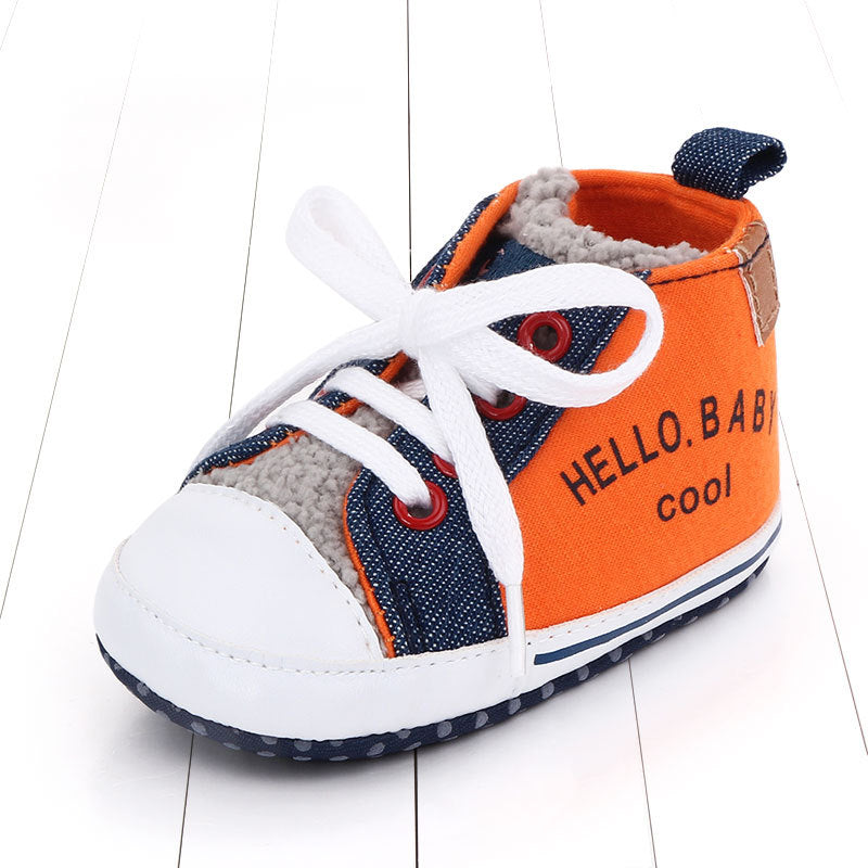 Chaussures en toile de couleur assortie lettres chaussures de marche