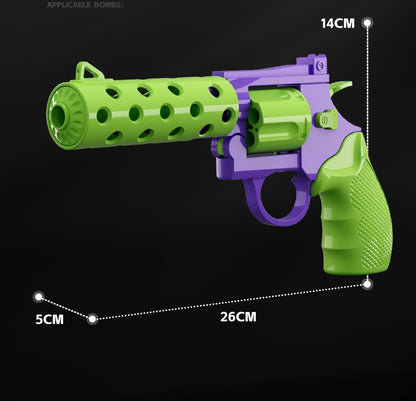 Pistolet jouet pour enfants à roue gauche mécanique continue