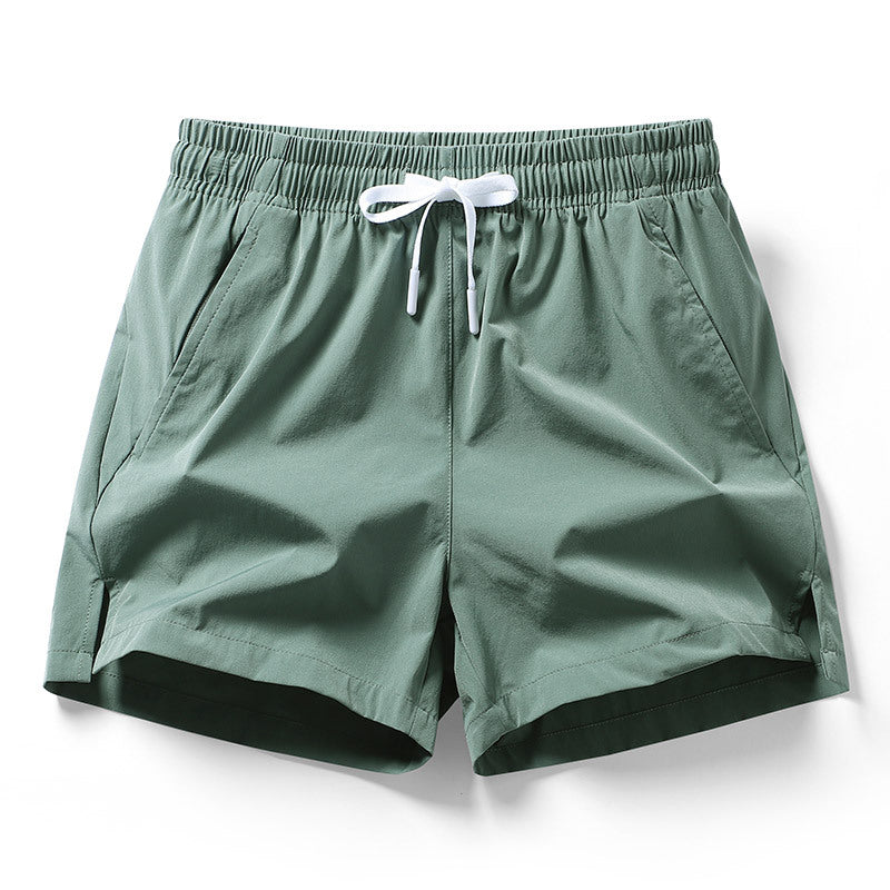Pantalones Cortos Deportivos de Mujer con Abertura, de Seda Helada, Elásticos, de Ocio