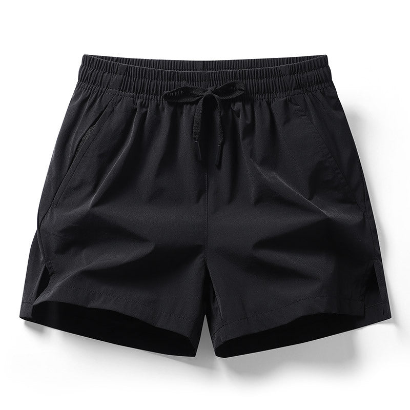 Pantalones Cortos Deportivos de Mujer con Abertura, de Seda Helada, Elásticos, de Ocio