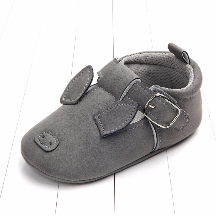 Chaussures bébé printemps automne dessin animé animal cuir mat antidérapant semelle souple chaussures bébé vente en gros 0884