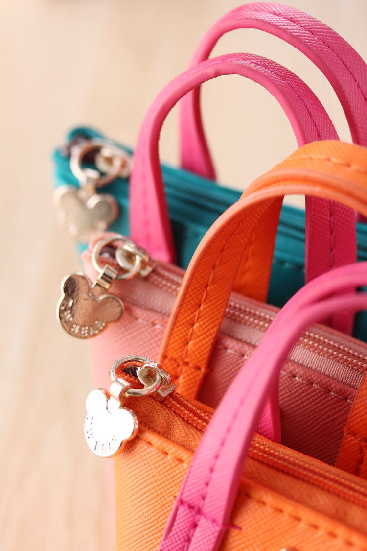 Porte-monnaie coréen en cuir, couleur bonbon, joli petit porte-monnaie, vente directe usine