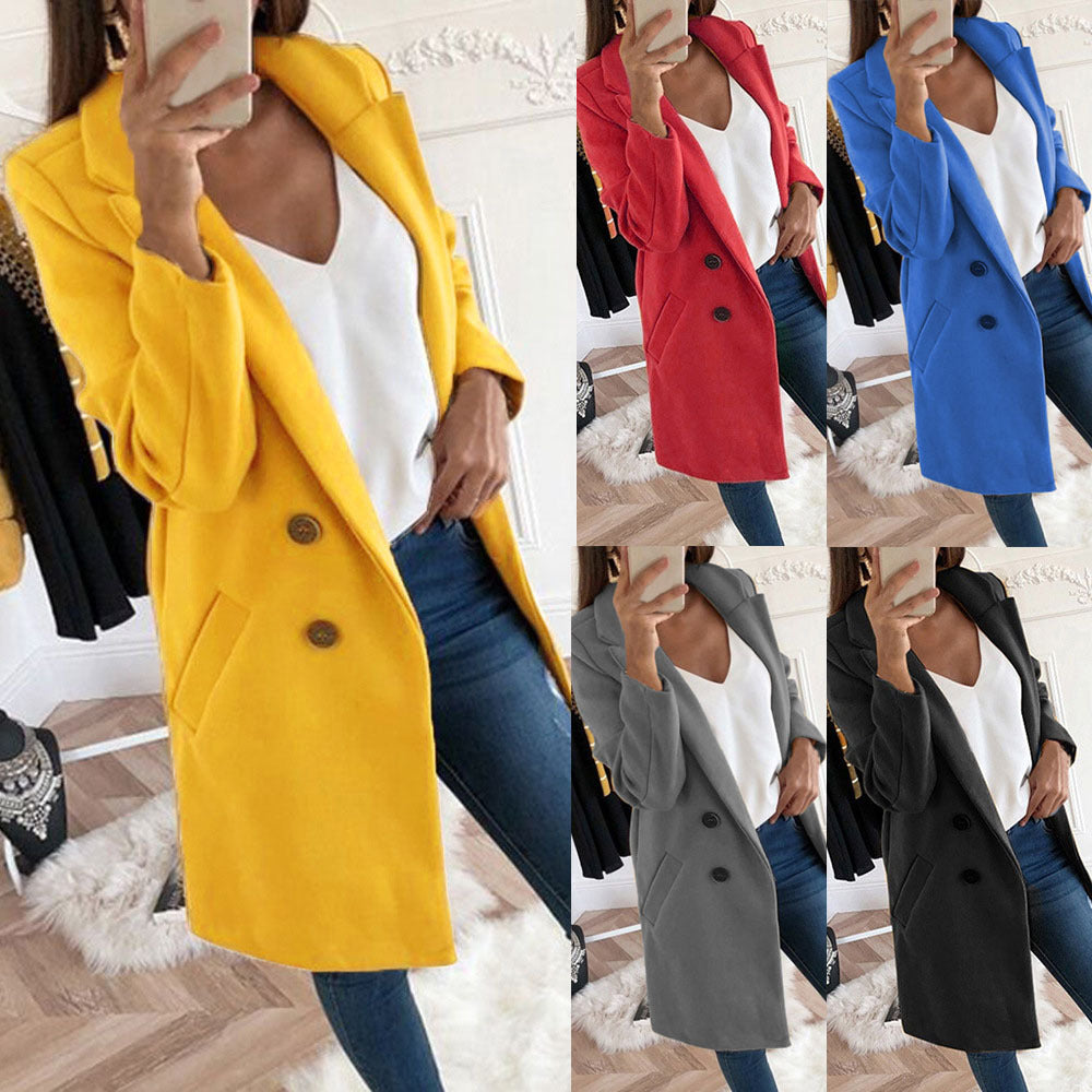 Manteau en laine mi-long