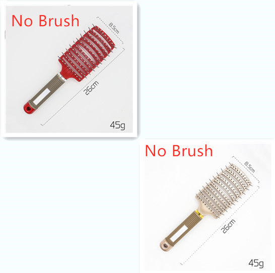 Cepillo para el cabello antinudos Brushy, desenredante para mujer, cerdas de nailon, masajeador de cuero cabelludo, peine para el cabello