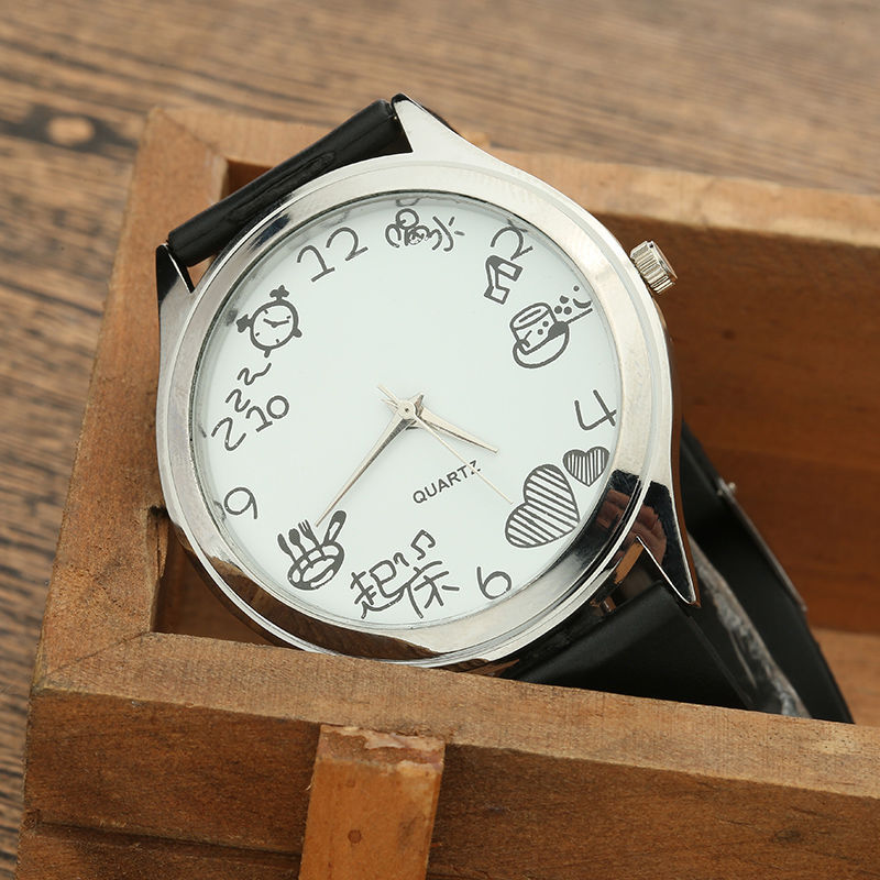 Reloj de cuarzo sencillo e informal para comer y beber