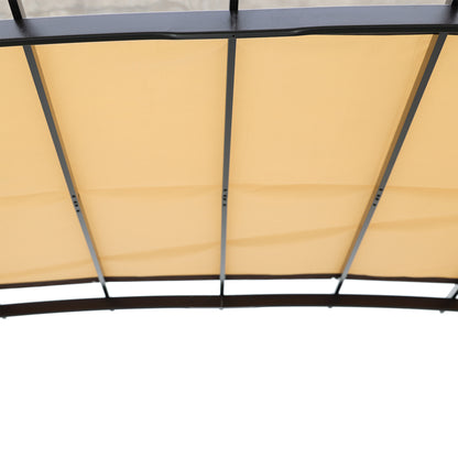 Pérgola de exterior de 12 x 9 pies, cenador de patio, toldo retráctil, cenador de uva con estructura de acero, pérgola parasol para jardines