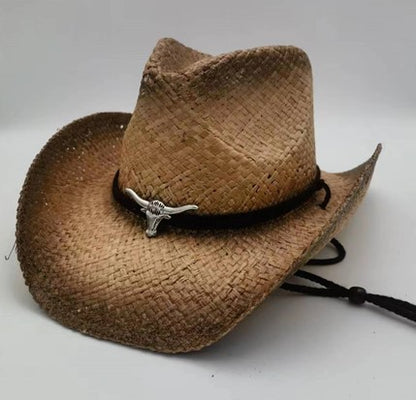 Chapeau Fedora d'été de style ethnique occidental