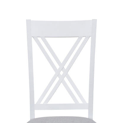 Ensemble de salle à manger 5 pièces en bois rustique minimaliste