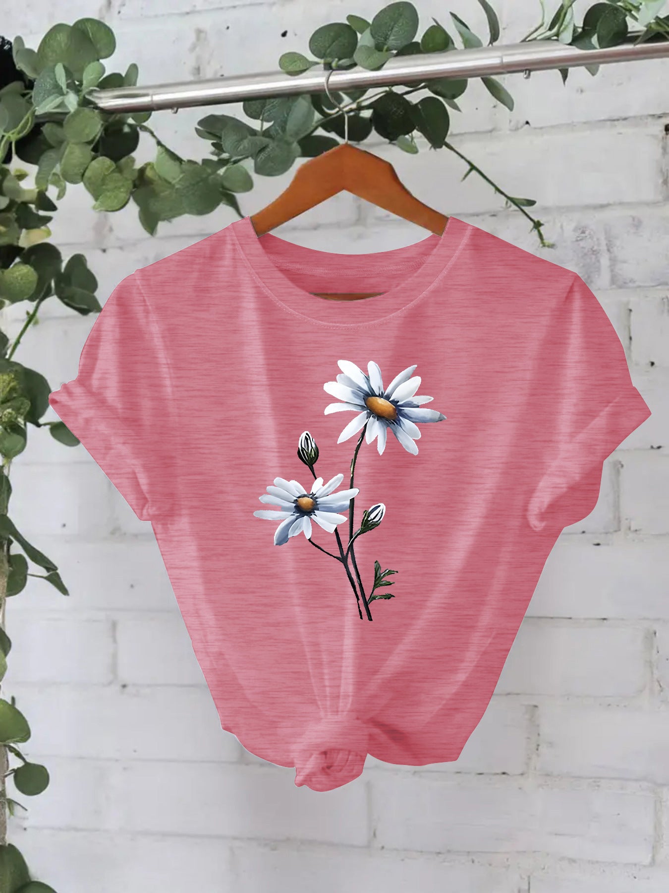 Floral printed T-shirt short sleeved shirt