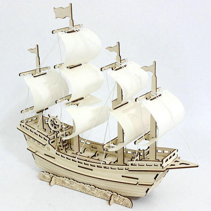 Maquette de voilier en bois à monter soi-même, puzzle 3D à assembler