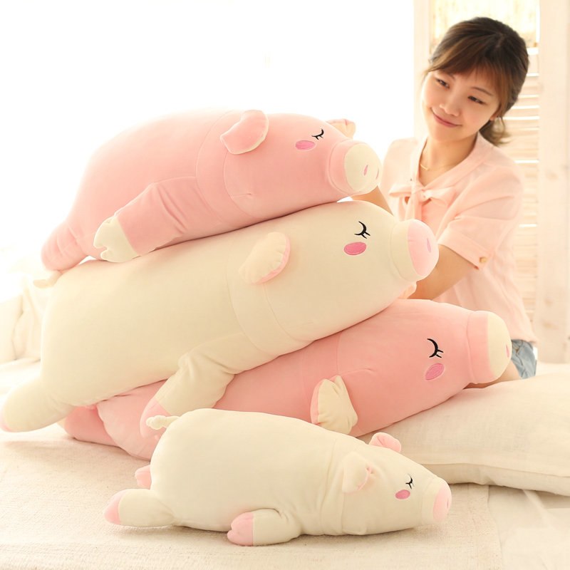 Peluche de cerdito, muñeco de cerdito, almohada de dibujos animados, muñeco de algodón plumón, regalo de cumpleaños