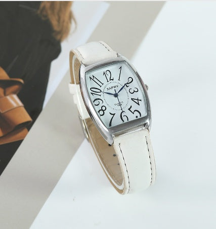 Reloj de pareja estilo ejecutivo con correa cuadrada
