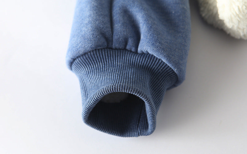 Pantalon de jogging matelassé en velours d'agneau