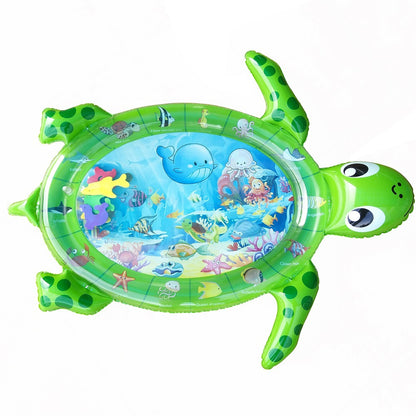 Tapis de jeu aquatique gonflable pour bébé Tortue de mer