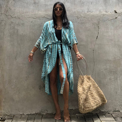 Robe de plage de villégiature en polyester anti-UV pour femmes