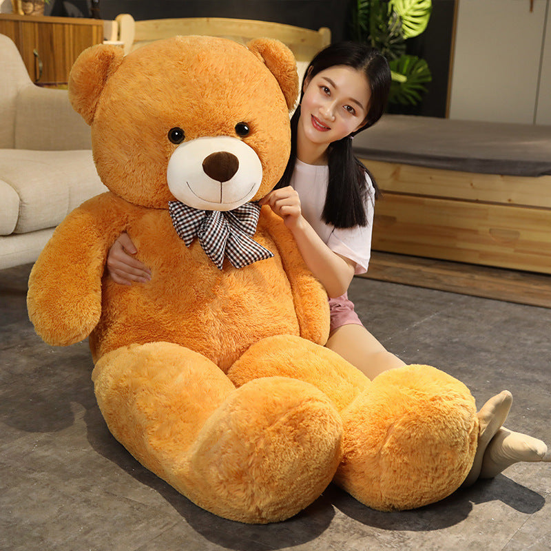 Grande poupée en peluche ours en peluche avec nœud papillon
