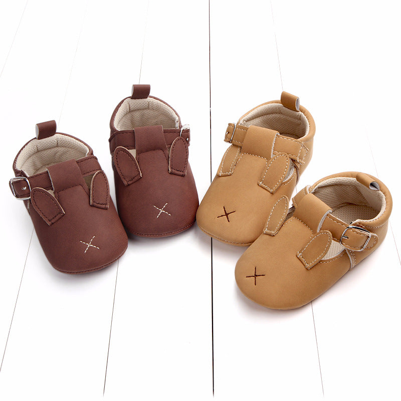 Zapatos de bebé de dibujos animados de primavera y otoño, cuero mate, antideslizantes, suela blanda, para bebés, venta al por mayor 0884