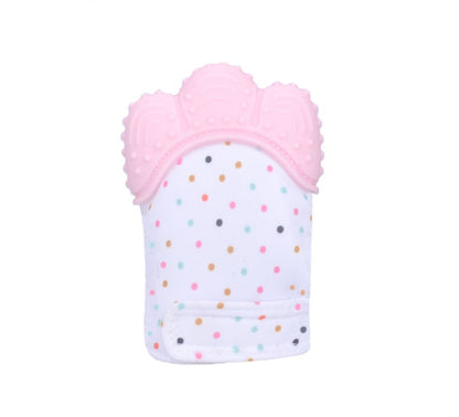 Anneau de dentition pour bébé, gants molaires en silicone anti-morsure, jouets sonores pour enfants