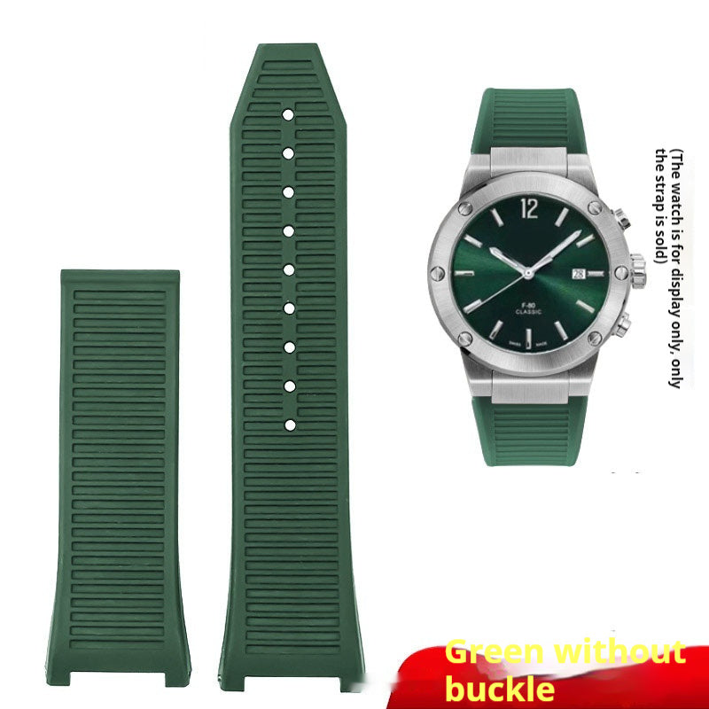 Montre de sport étanche en silicone concave noire pour hommes - Accessoires de montre