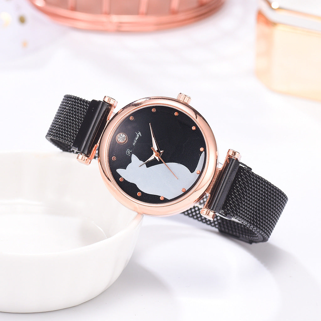 Reloj Textil de Aleación de Cuarzo de Moda para Mujer