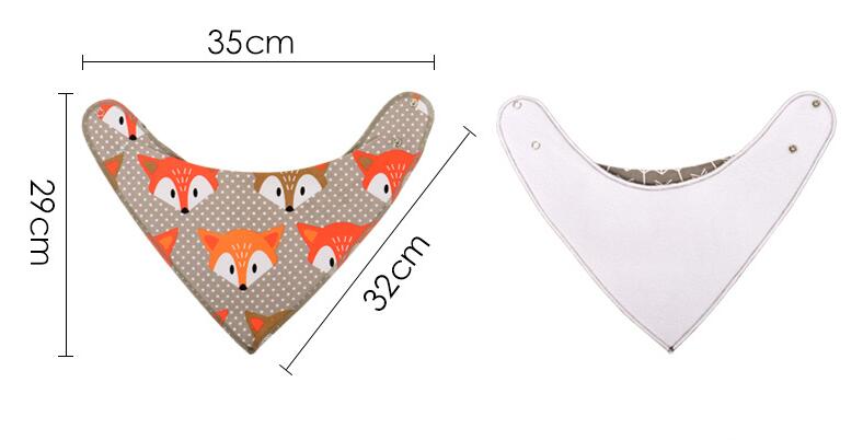 Lot de 4 bavoirs imprimés flèche vague triangle, accessoires bavoir bandana en coton pour bébé