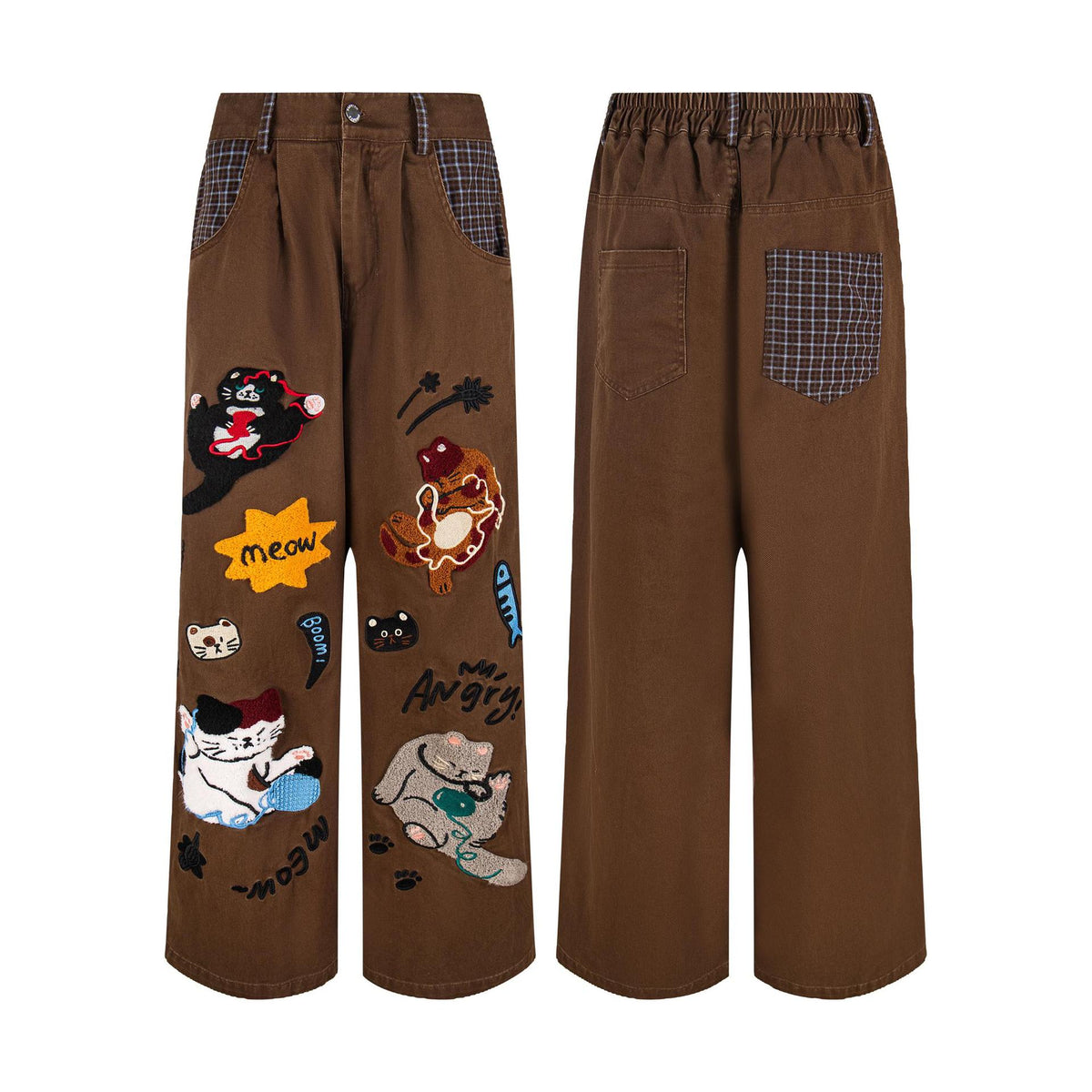 Vaqueros bordados de gato