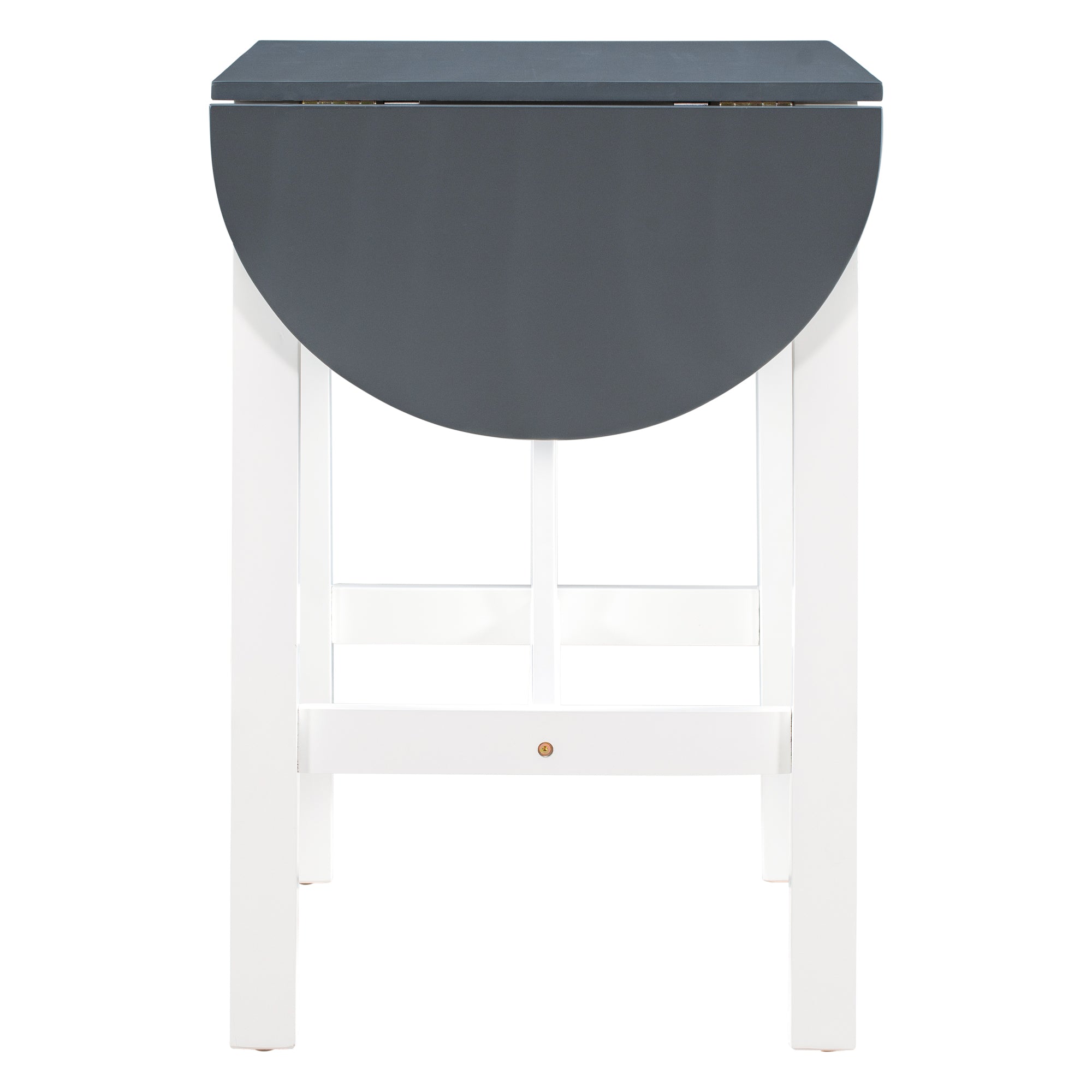Juego de mesa de comedor de altura de mostrador de madera de 3 piezas con hojas abatibles