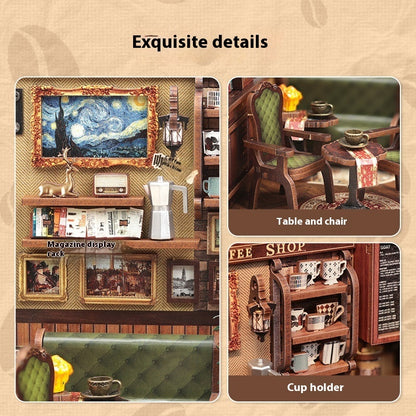 Miniature Scène Modèle DIY Assemblé Fait Main Jouet Cottage 3D