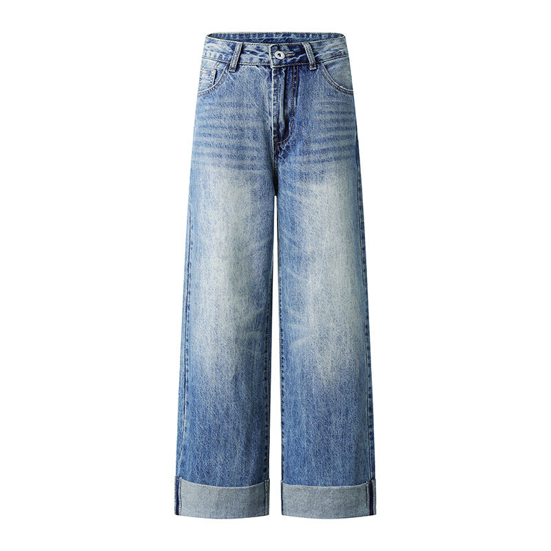 jean en denim délavé bleu