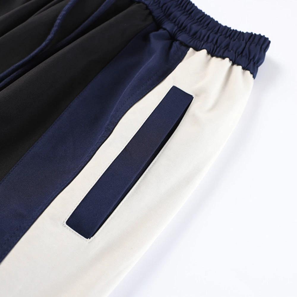 Color blocking Splicing Sports Loose Pants by eprolo