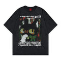 Camiseta de manga corta con estampado de gato